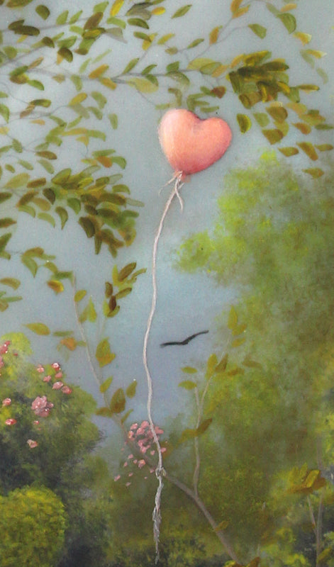 "Queen Of Hearts" Original painting by fantasy fairy tale landscape artist Philippe Fernandez