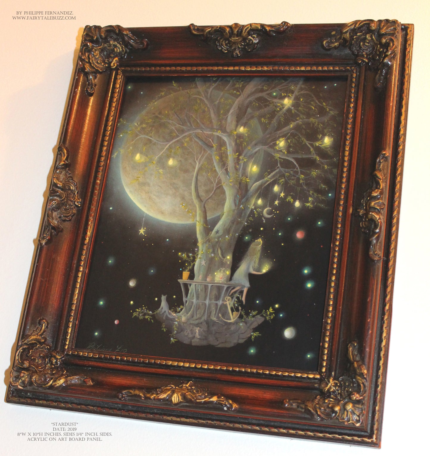 "Stardust" Original painting by fantasy fairy tale landscape artist Philippe Fernandez