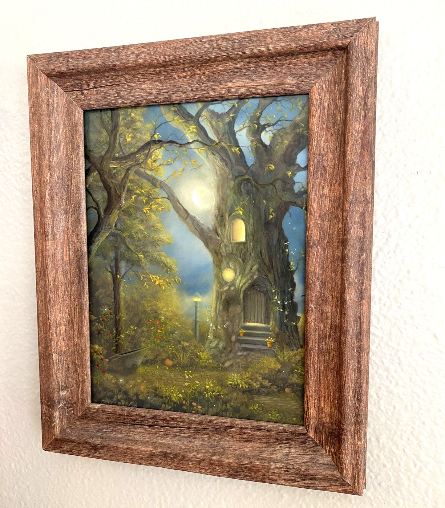 "Enchanted Abode" Original painting by fantasy fairy tale landscape artist Philippe Fernandez