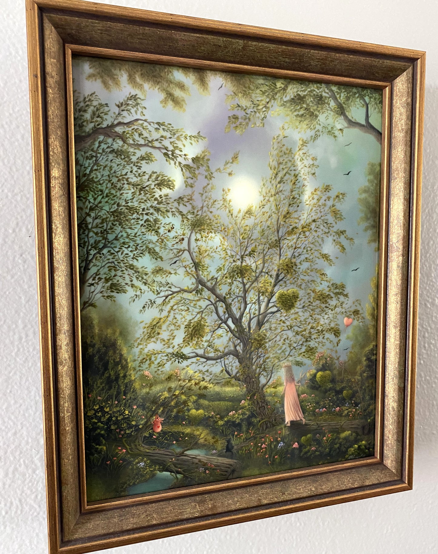 "Queen Of Hearts" Original painting by fantasy fairy tale landscape artist Philippe Fernandez